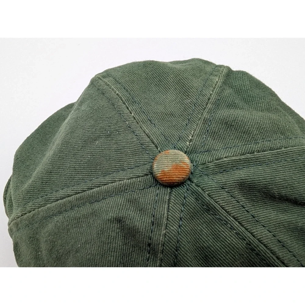 Vintage Stanford Sierra Camp Snapback Hat Green Made in USA Embroidered Cap